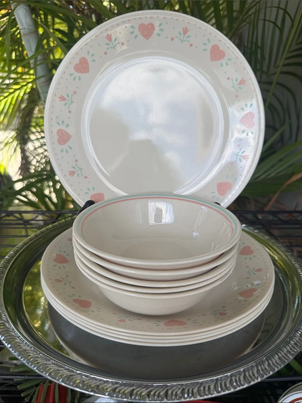 Corelle FOREVER YOURS Dinnerware Set of 10 for 5 with 10.25” Plates & Bowls
